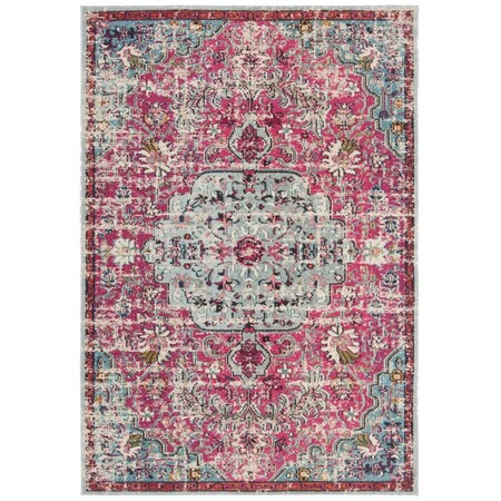 Safavieh 2 x 8 ft. Madison 400 Power-Loomed Rectangle Rug Fuchsia & Teal MAD447R-28